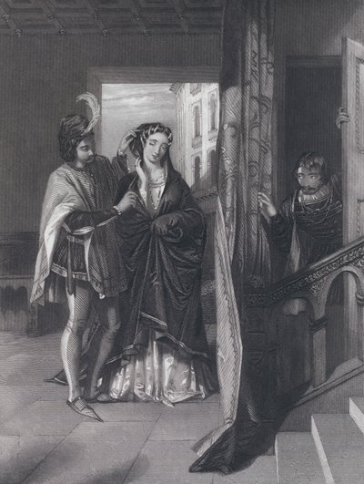 Osudová zvědavost (rytina) od John Rogers (after) Herbert