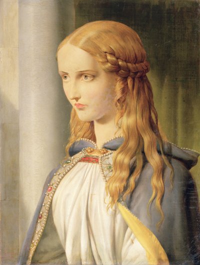 Cordelia Disinherited, 1850 detail olej na plátně z 90710 od John Rogers Herbert