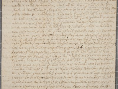 Dopis Johna Rowa, studenta v St Andrews, svému strýci, 1691 od John Row