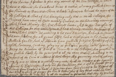 Dopis Johna Rowa, studenta v St Andrews, svému strýci, 1691 od John Row