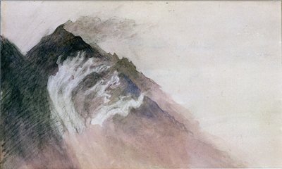 Chamonix, Mont Blanc (wc na papíře) od John Ruskin