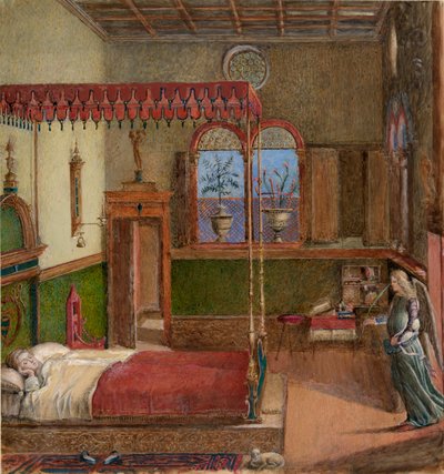 Kresba Carpacciova snu svaté Uršuly, 1876 od John Ruskin