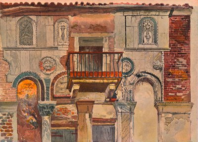 Fondaco De Turchi, Benátky, c1853 od John Ruskin