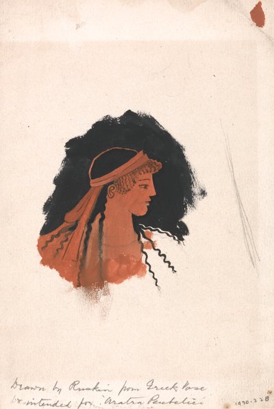 Hlava Athény, po řecké amforě od John Ruskin