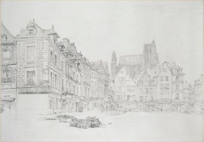 Studie pro detail trhu, Abbeville, září - říjen 1868 od John Ruskin