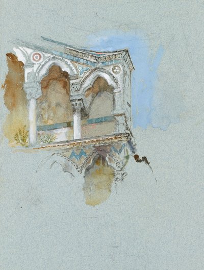 Studie pisánské gotiky (část fasády San Michele v Borgo, Pisa) od John Ruskin