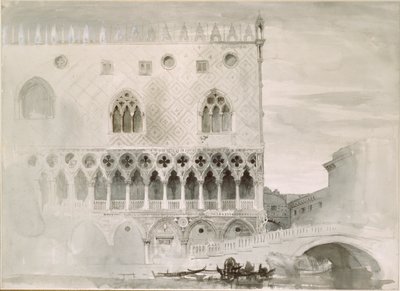 Exteriér vévodského paláce, Benátky, 1852 od John Ruskin