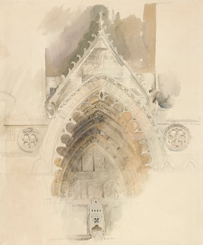 Severní oblouk západního vchodu do katedrály v Amiens, 17.–18. května nebo 23. září 1856 od John Ruskin