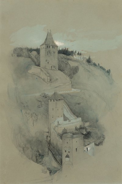 Věže ve Fribourgu, Švýcarsko od John Ruskin