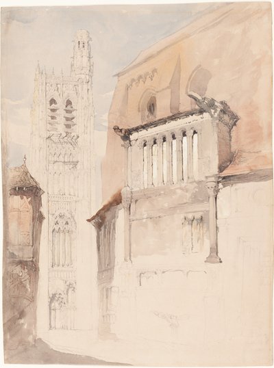 Věž katedrály v Sens od John Ruskin