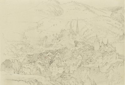 Pohled na Luzern shora, říjen - prosinec 1861. od John Ruskin