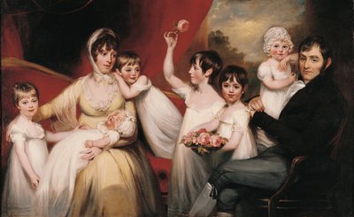 John Lee a jeho rodina, kolem roku 1800 (olej na plátně) od John Russell