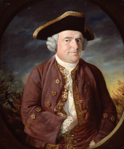 Portrét muže v trojrohém klobouku, 1767. od John Russell