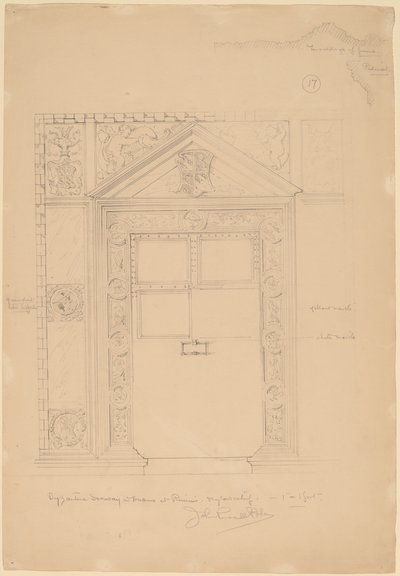 Byzantská brána s Duomo, Rimini od John Russell Pope
