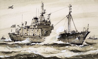 Britská fregata hlídkující v Severním moři od John S. Smith