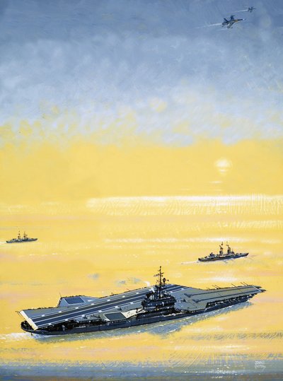 Letadlová loď americké třídy Midway používaná za druhé světové války od John S. Smith