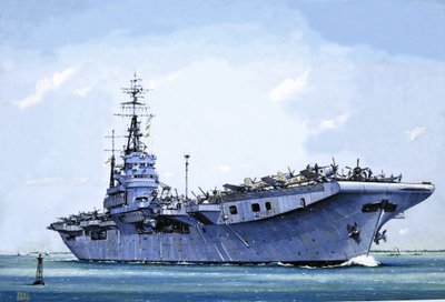 HMS Emperor, přestavěná z obchodní lodi na letadlovou loď během druhé světové války. od John S. Smith