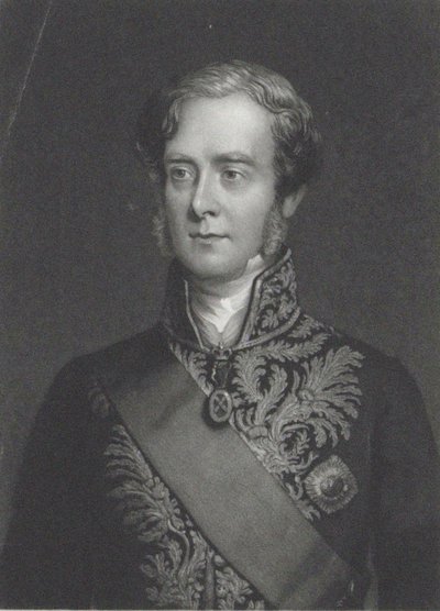 Portrét George Villierse, 4. hraběte z Clarendonu 1800-1870. od John Sartain