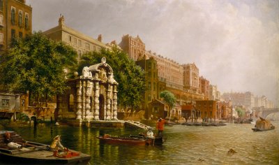 „York Water Gate a Adelphi from the River“ 1872. od John Scorrer O