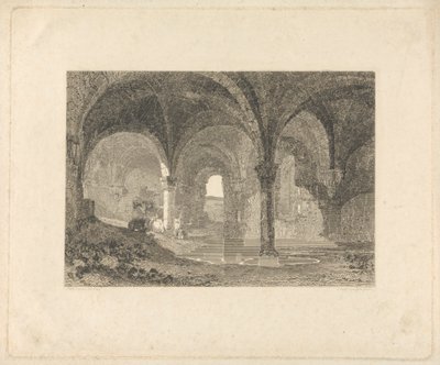 Krypta v Kirkstall Abbey, Yorkshire od John Scott