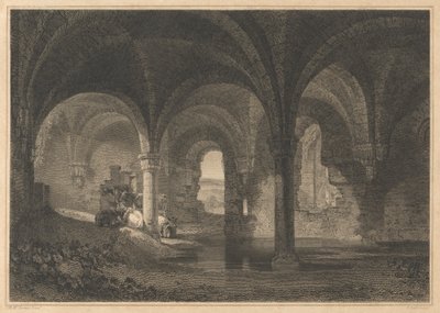 Krypta v Kirkstall Abbey, Yorkshire od John Scott