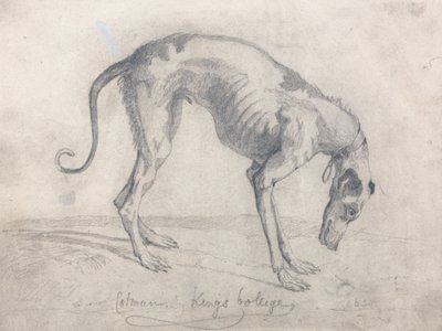 Vyhladovělý chrt od John Sell Cotman