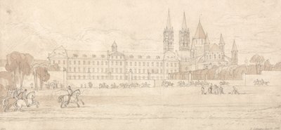 Abbaye Aux Hommes, Caen od John Sell Cotman