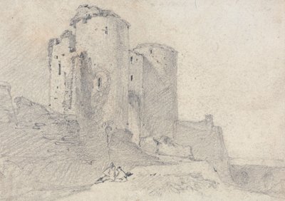 Hrad Beeston, Cheshire: vstup do hradu od John Sell Cotman