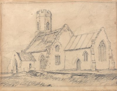Bramptonský kostel, Norfolk, od jihovýchodu od John Sell Cotman