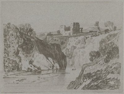 Hrad nad skalnatou soutěskou od John Sell Cotman