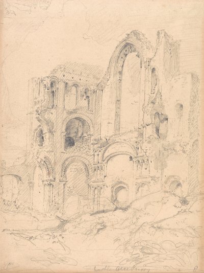 Převorství Castle Acre, Norfolk od John Sell Cotman