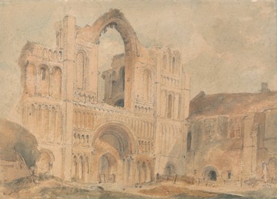 Castle Acre Priory, Norfolk, západní fronta od John Sell Cotman