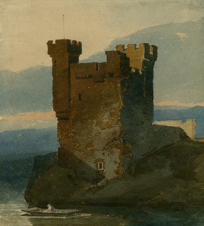 Castle by Water (tužka, wc na papíře) od John Sell Cotman