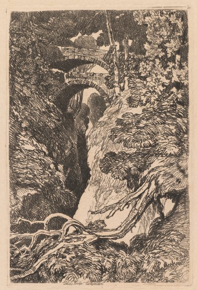 Ďáblův most, Cardiganshire od John Sell Cotman