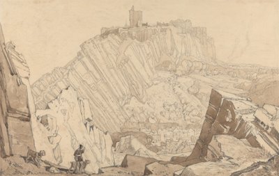 Domfront, Pohled na jihovýchod od John Sell Cotman
