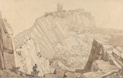 Domfront, Pohled na jihovýchod od John Sell Cotman