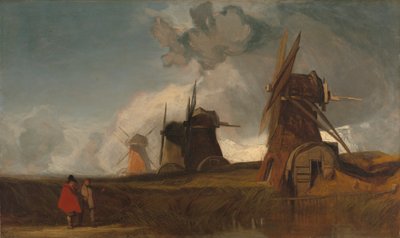 Drenážní mlýny v Fens, Croyland, Lincolnshire od John Sell Cotman