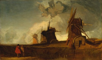 Odvodňovací mlýny ve Fens, Croyland, Lincolnshire od John Sell Cotman