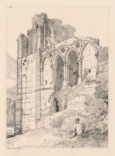 Opatství Easeby, Yorkshire od John Sell Cotman