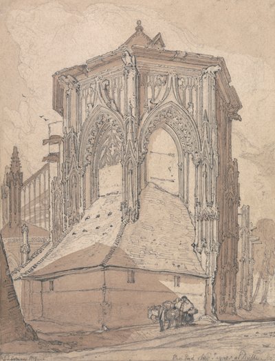 East End of Saint Jacques v Dieppe, Normandie od John Sell Cotman