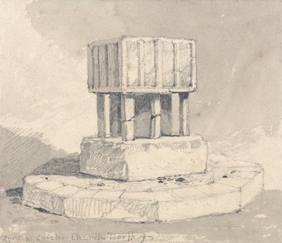Font v kostele Caister, Norfolk od John Sell Cotman