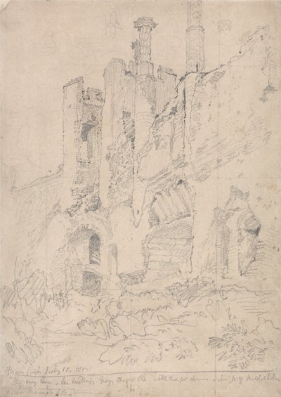 Hrad Framlingham, Suffolk: Část zničeného interiéru od John Sell Cotman