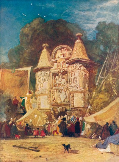 Brána Abbey Aumale, Normandie, 1832 od John Sell Cotman