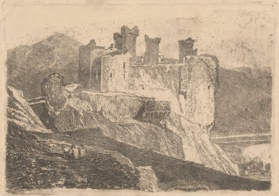 Hrad Harlech od John Sell Cotman