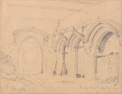 Interiér Ruins of Yarmouth Priory od John Sell Cotman