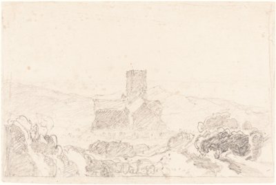 Krajina s kostelem od John Sell Cotman