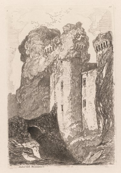 Liber Studiorium: Hrad Ragland, Monmouhshire, 1838. od John Sell Cotman