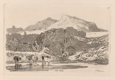 Liber Studiorum: Plate 21, Pohled v Severním Walesu od John Sell Cotman