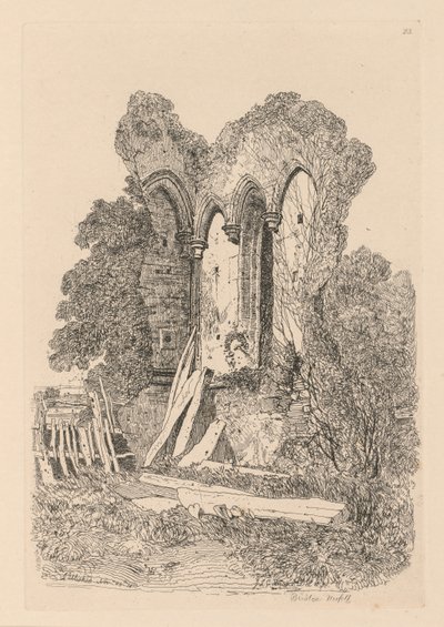 Kniha studií: Plate 23, Ruins at Beeston, Norfolk: No. 3 od John Sell Cotman