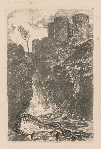 Liber Studiorum: Plate 29, Harlech Castle, N. Wales od John Sell Cotman